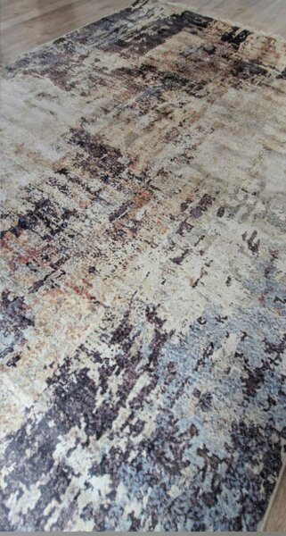 HU Šedo-béžovo-modrý moderní koberec VELVET M299 Rozměr: 50x80 cm