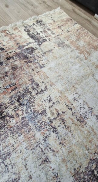 HU Šedo-béžovo-modrý moderní koberec VELVET M299 Rozměr: 50x80 cm