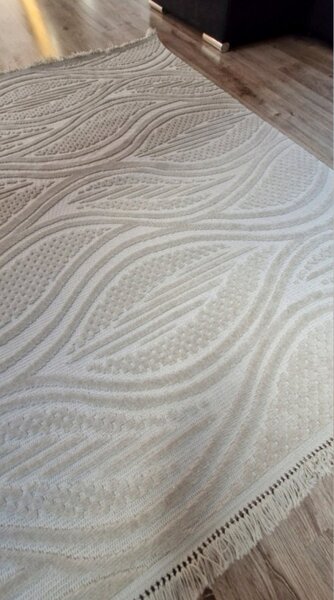 HU Moderní béžový koberec TWIST BEIGE 31204A Rozměr: 60x100 cm