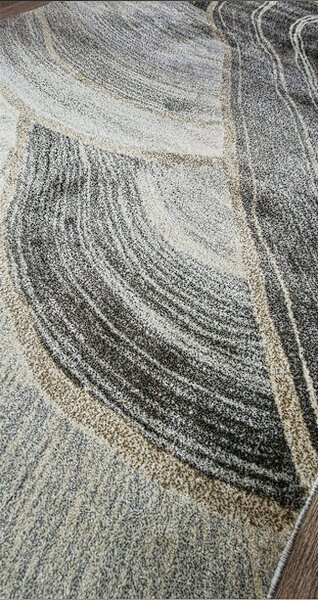 HU Šedo-béžový abstraktní koberec Rio 936A-D.grey-Beige Rozměr: 60x100 cm