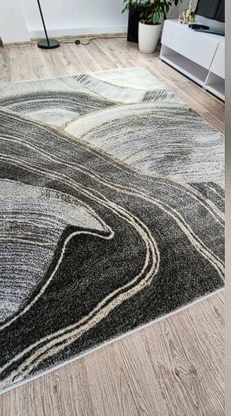 HU Šedo-béžový abstraktní koberec Rio 936A-D.grey-Beige Rozměr: 60x100 cm