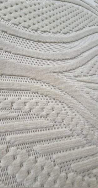 HU Krémově béžový moderní koberec TWIST CREAM 31204A Rozměr: 60x100 cm
