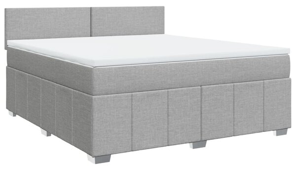 Box spring postel s matrací světle šedá 180 x 200 cm textil 3287140