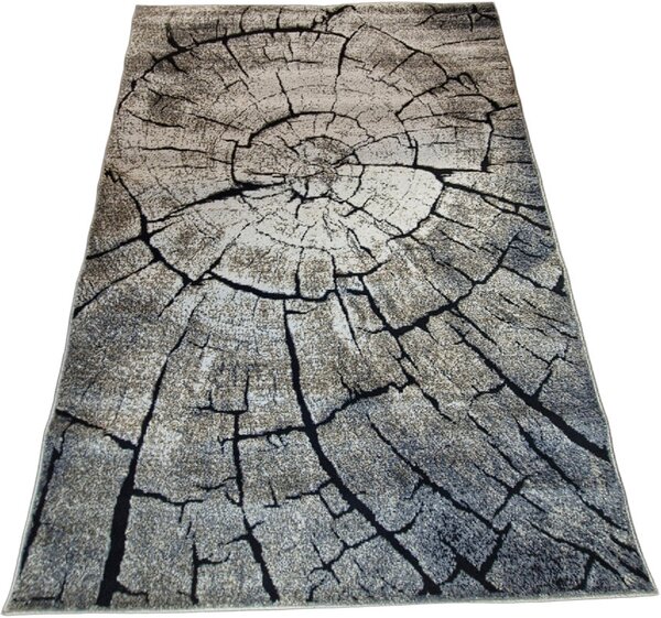 HU Hnědý přírodní koberec Loft z kmenů, obdélníkový, vzor dřeva Rozměr: 60x100 cm