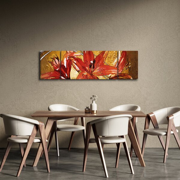 Obraz květů lilií (170x50 cm)