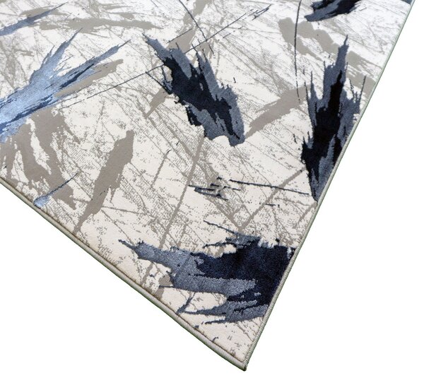 BE Koberec Allianz 6310 Navy - tmavě modrý, béžový obdélníkový Rozměr: 60x100 cm