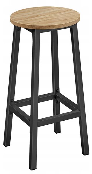 Barová Židle Oskar bílý, černý, přírodní dub, dub sonoma 65 cm dřevo