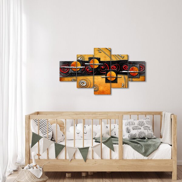Obraz abstrakce - Planety (125x70 cm)