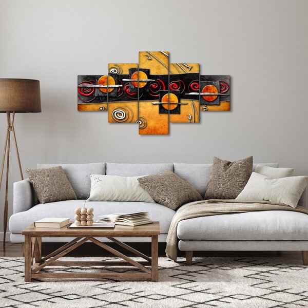Obraz abstrakce - Planety (125x70 cm)
