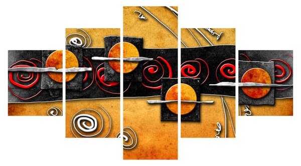 Obraz abstrakce - Planety (125x70 cm)
