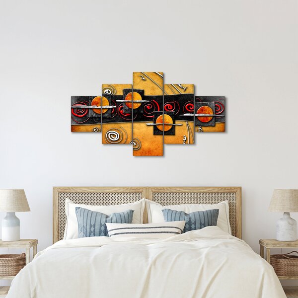 Obraz abstrakce - Planety (125x70 cm)