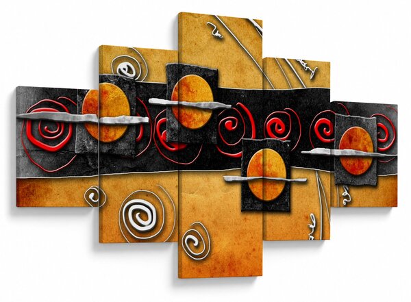 Obraz abstrakce - Planety (125x70 cm)