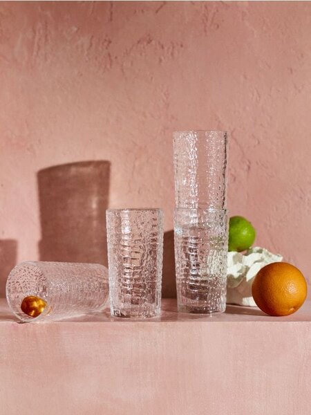 Sinsay - Sklenice s reliéfním vzorem 4 pack - clear