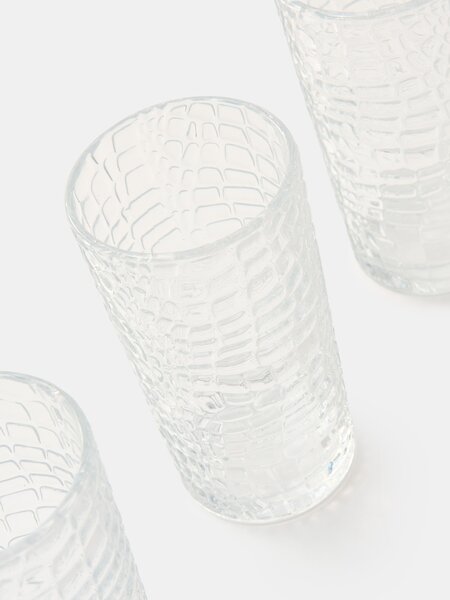 Sinsay - Sklenice s reliéfním vzorem 4 pack - clear