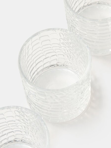 Sinsay - Sada sklenic s reliéfním vzorem 4 pack - clear