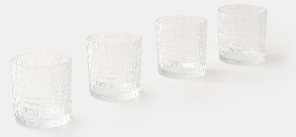 Sinsay - Sada sklenic s reliéfním vzorem 4 pack - clear