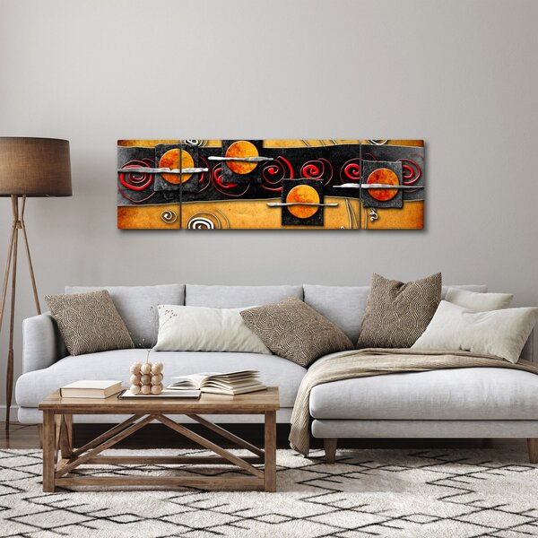 Obraz abstrakce - Planety (170x50 cm)