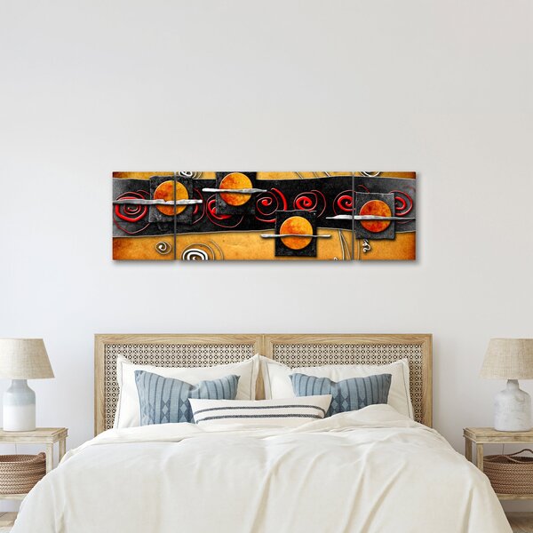 Obraz abstrakce - Planety (170x50 cm)