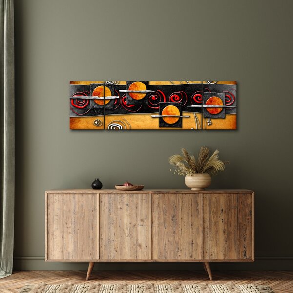 Obraz abstrakce - Planety (170x50 cm)