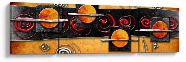 Obraz abstrakce - Planety (170x50 cm)