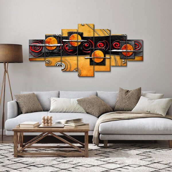 Obraz abstrakce - Planety (210x100 cm)