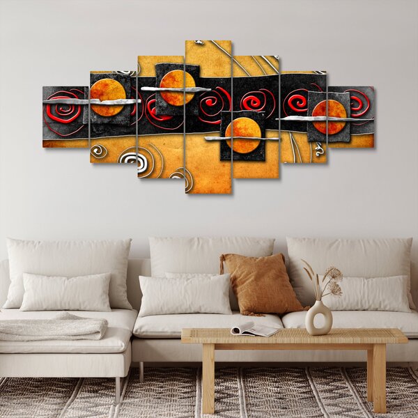 Obraz abstrakce - Planety (210x100 cm)