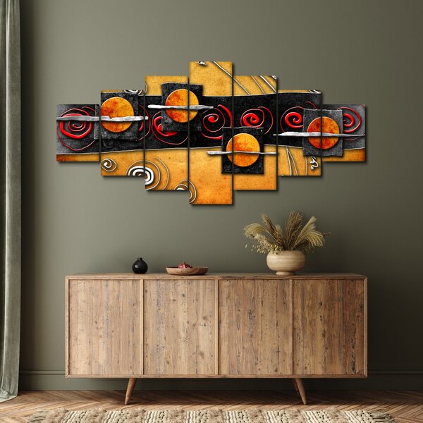 Obraz abstrakce - Planety (210x100 cm)