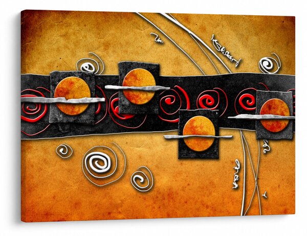 Obraz abstrakce - Planety (70x50 cm)