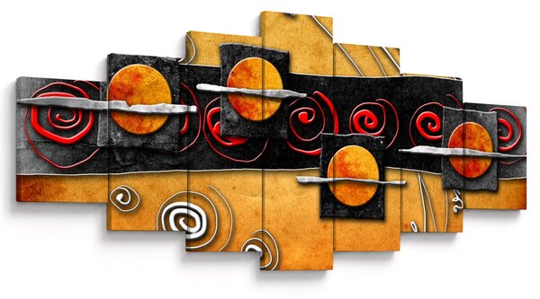 Obraz abstrakce - Planety (210x100 cm)