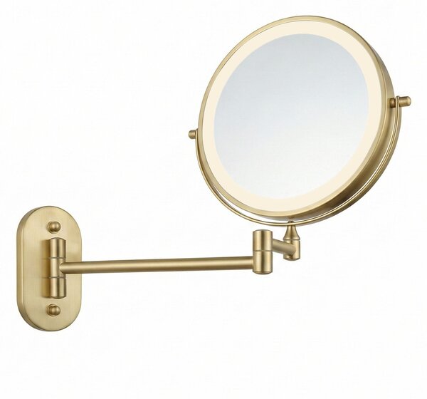 Zrcadlo LED Glow Brush Gold