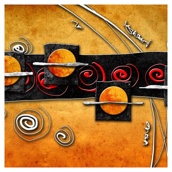Obraz abstrakce - Planety (30x30 cm)