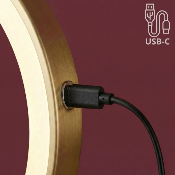 Zrcadlo LED Glow Brush Gold