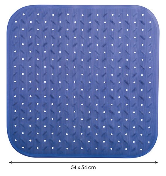 MSV protiskluzová podložka do sprchy CLASS Premium, tmavě modrá, SBS kaučuk, 54 x 54 cm