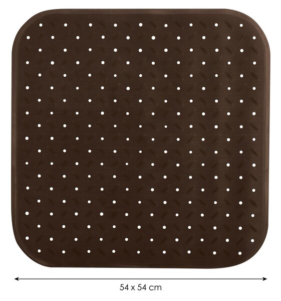 MSV protiskluzová podložka do sprchy CLASS Premium, hnědá, SBS kaučuk, 54 x 54 cm