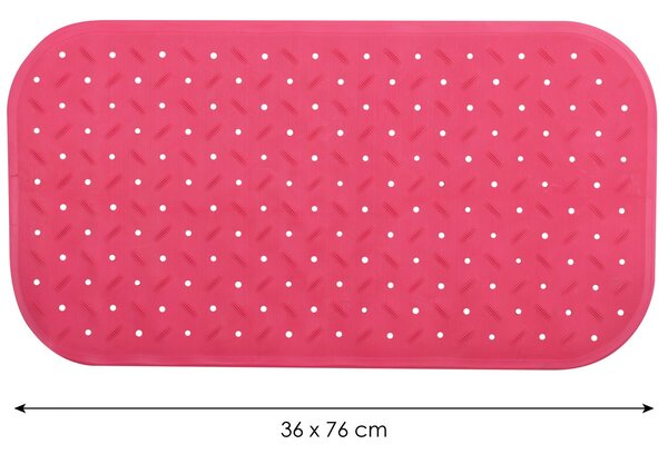 MSV protiskluzová podložka do vany CLASS Premium, růžová, SBS kaučuk, 36 x 76 cm