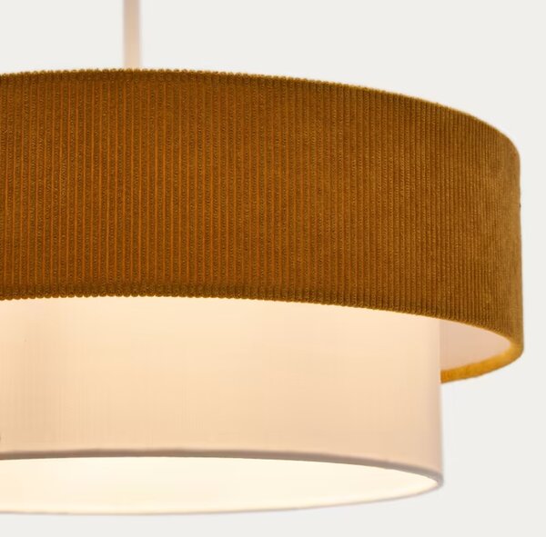 Žluté závěsné světlo Kave Home Bianella 40 cm
