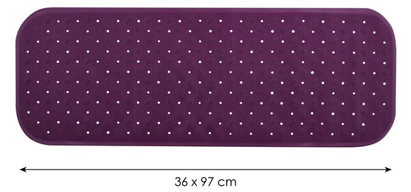 MSV protiskluzová podložka do vany CLASS Premium, fialová, SBS kaučuk, 36 x 97 cm