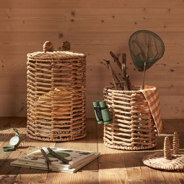 Set dvou úložných košů z přírodních vláken Kave Home Venezia 30/25 cm