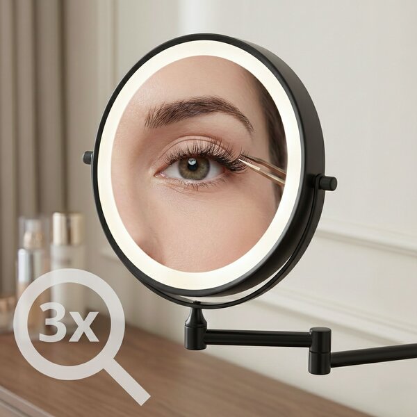 Zrcadlo LED Glow Black