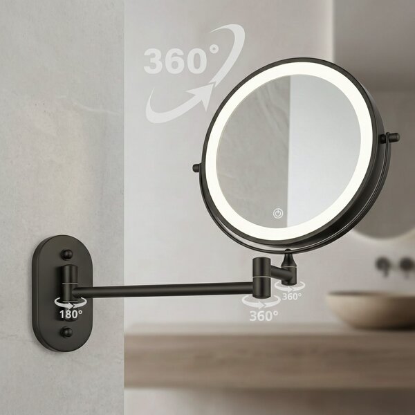 Zrcadlo LED Glow Black