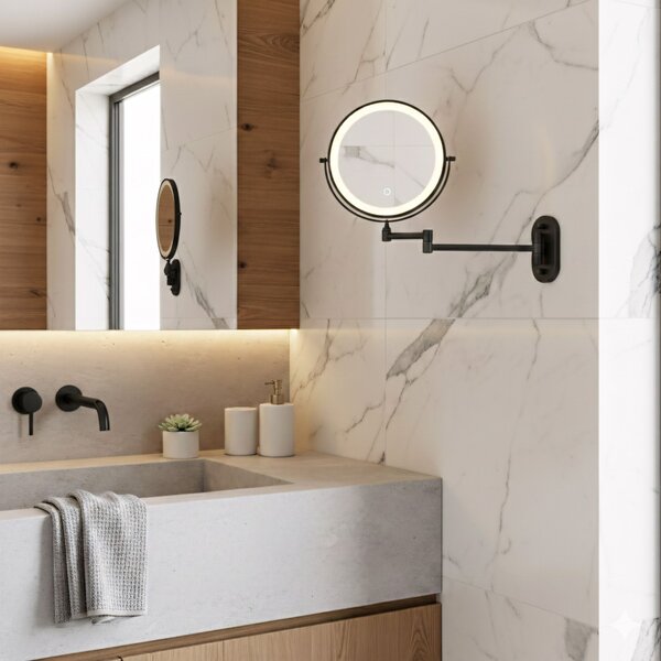 Zrcadlo LED Glow Black