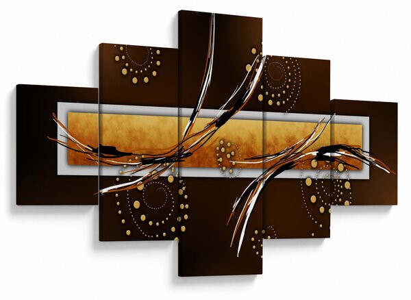 Obraz abstrakce - Motýli (125x70 cm)
