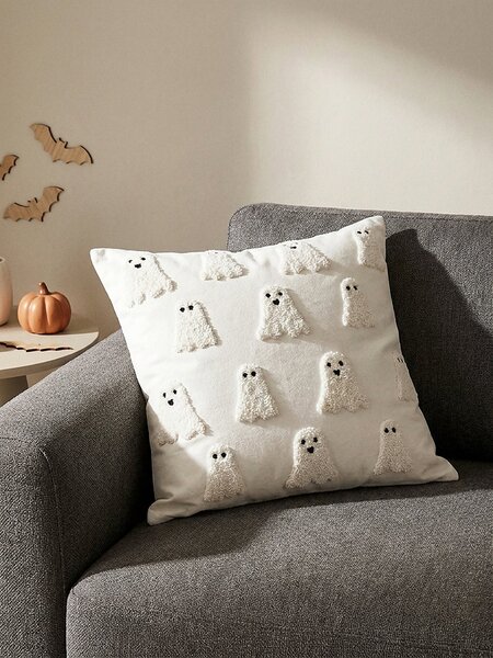 Sinsay - Halloweenský dekorativní povlak na polštář s motivem duchů - černá