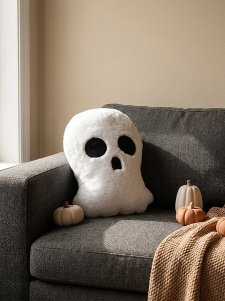 Sinsay - Halloweenský dekorativní polštář ve tvaru ducha - bílá