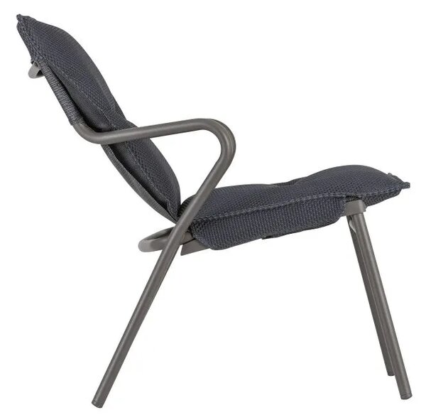 Nízké polstrované křeslo VENCE BeComfort šedá Dark Grey