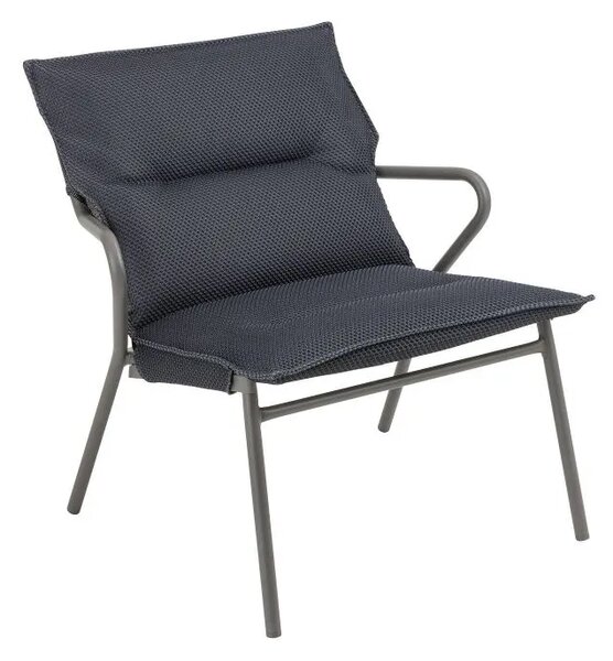 Nízké polstrované křeslo VENCE BeComfort šedá Dark Grey