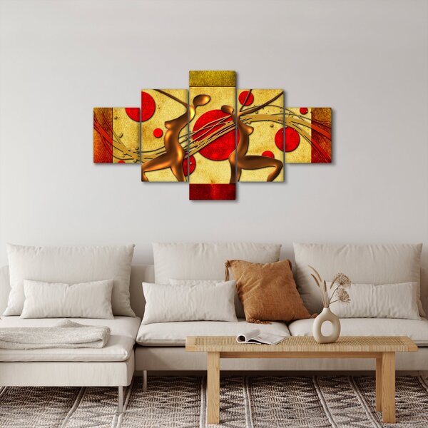Abstraktní obraz se dvěma ženami (125x70 cm)