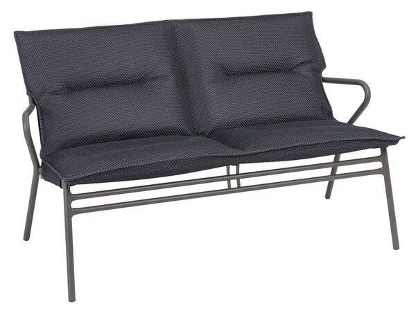 Nízká polstrovaná lavice VENCE BeComfort šedá Dark Grey