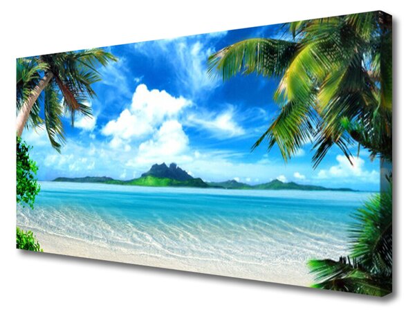 Obraz na plátně Palmy Moře Tropický Ostrov 120x60 cm