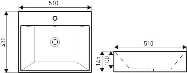 Novoterm Keramické umyvadlo na desku NV-KR-702